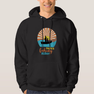 Kids Boys Fishing Pappa Fishing Buddy for Boy och Hoodie