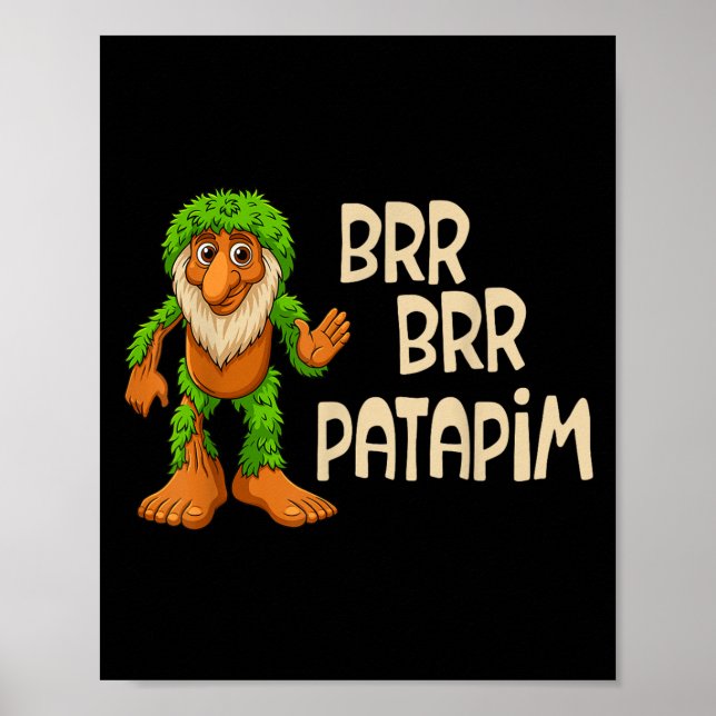 Kids Boys Girls Meme Italie Brainrot Brr Pata Poster (Framsidan)
