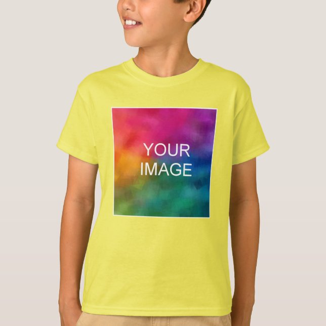 Kids Boys Tee Shirt Anpassningsbar Add Image Photo (Framsida)