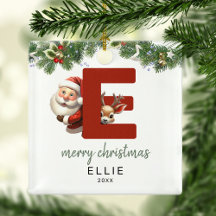 Kids Brev E Monogram Julgran