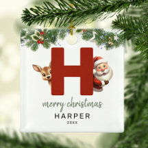 Kids Brev H Monogram Julgran