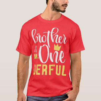 Kids Brother of Mr Onederful 1st Birthday OneDerfu T Shirt