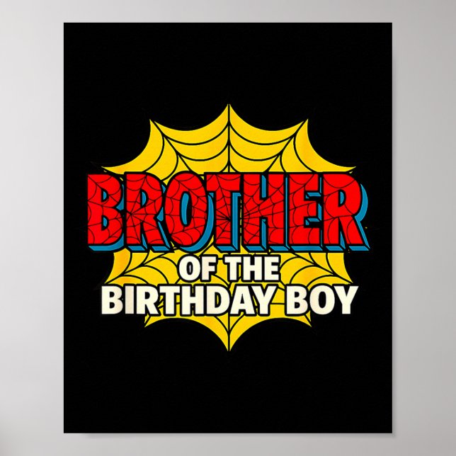 Kids Brother Of The Birthday Boy Sder Theme Party  Poster (Framsidan)