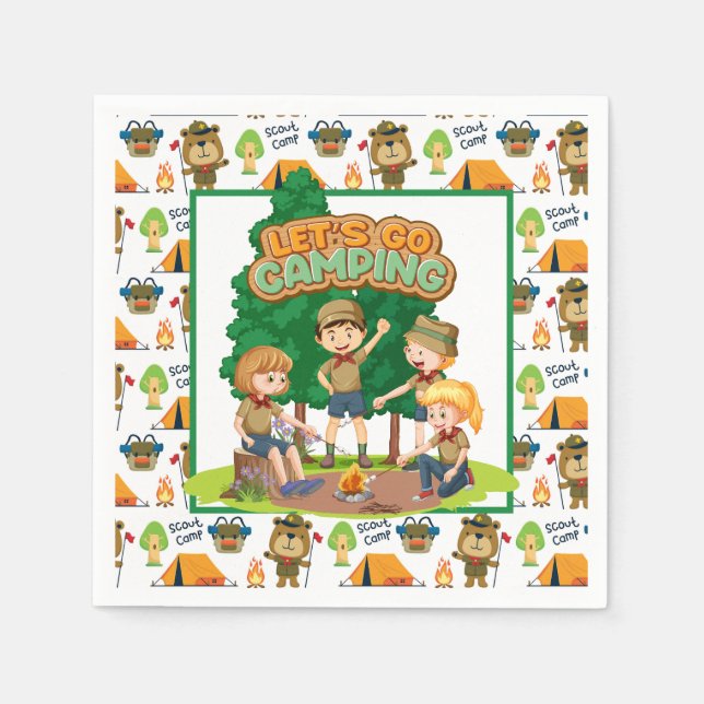 Kids Camping Pappersservett (Framsidan)