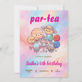 Kids Cartoon Themed Birthday Inbjudningar