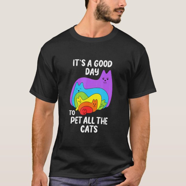 Kids  Cat Rainbow Kitten For Girls Boys T Shirt (Framsida)