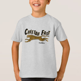 Kids Cheetah Fast Running Sports Trendig Roligt Gi Tee Shirt
