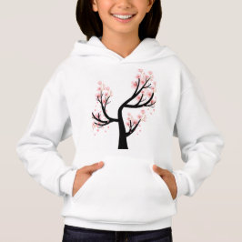 Kids Cherry Blommar Träd Pullover Hoodie T Shirt