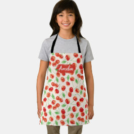 Kids Cherry Personlig Apron, Cook Baking BBQ