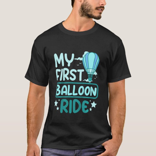 Kids Children my first hot air balloon ride T Shirt (Framsida)