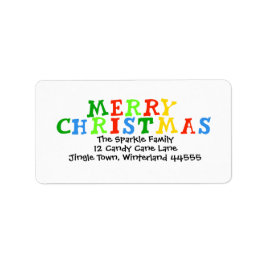 Kids Christmas Address Label Adressetikett