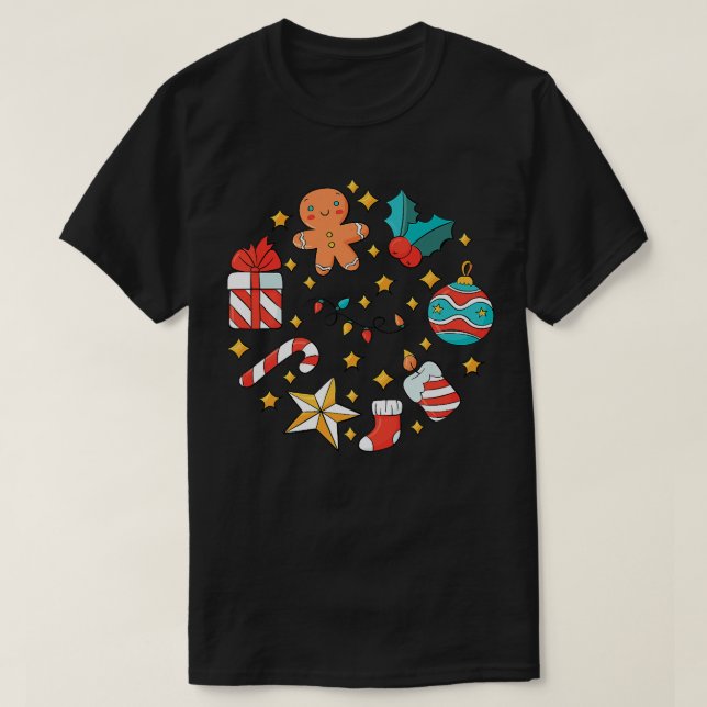 Kids Christmas Cookie tee festive gingerbread cand (Design framsida)