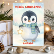 Kids Christmas Little Penguin Magic