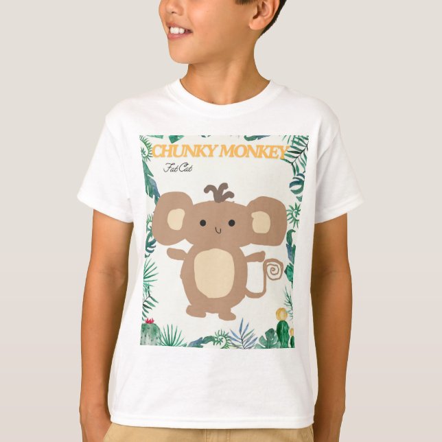 Kids chunky monkey shirt t shirt (Framsida)