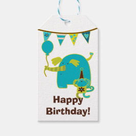 Kids Circus Birthday Presentetikett