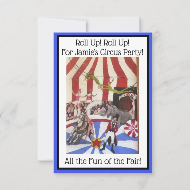 Kids Circus Party-inbjudan - Art Inbjudan (Framsida)