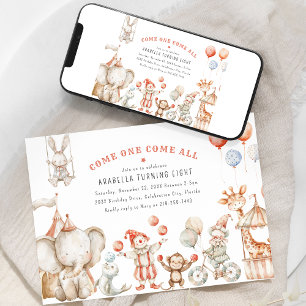 Kids Circus ThBäste Födelsedagsfest inbjudan