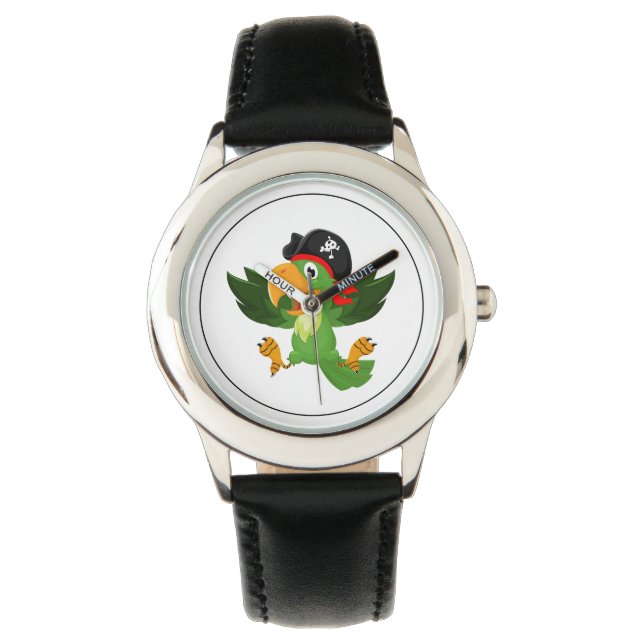 Kids Classic Watch-Pirat Parrot Armbandsur (Framsida)