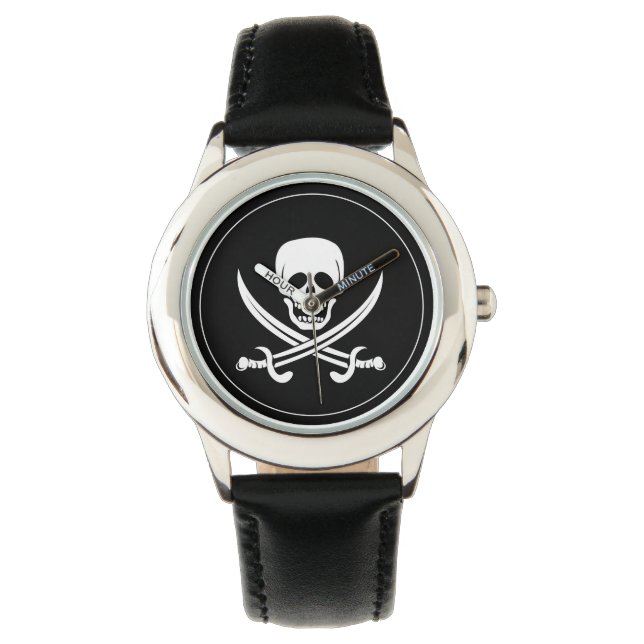 Kids Classic Watch-Pirat Skull Armbandsur (Framsida)