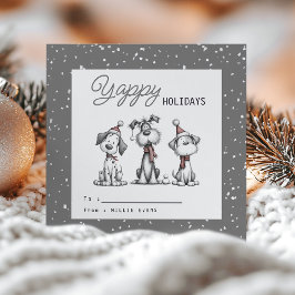 Kids Classroom Dog Themed Yappy Holidays Julkort
