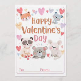 Kids Classroom Valentine Cards | Cute Cartoons Inbjudningar