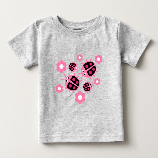 Kids Coccinellidae ladybug T Shirt (Framsida)