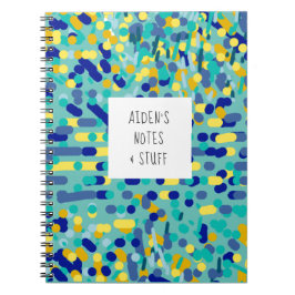 Kids Colorful Artsy Stänk Cute Back to school Anteckningsbok