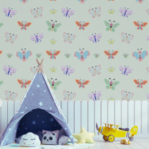 `Kids Colorful Butterfly Mint Grönt