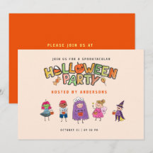 Kids Colorful Halloween Costume Party