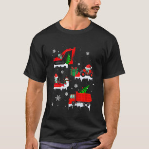 Kids Construction Fordon Crane Lastbil jul Ho T Shirt