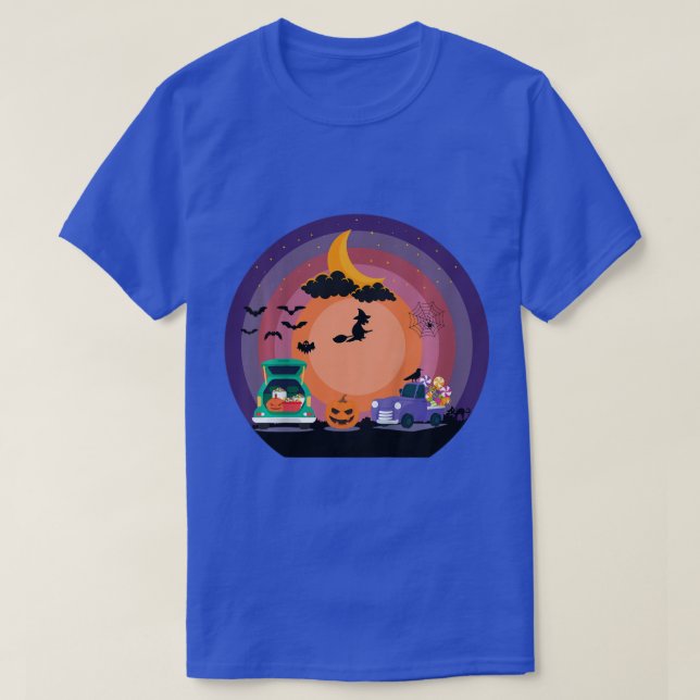 Kids Construction Fordon Halloween Crane Lastbil P T Shirt (Design framsida)