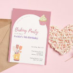 Kids Cooking Baking Födelsedagsfest inbjudan<br><div class="desc">Kasta en bra matlagning eller bakning födelsedagsfest som barnen kommer att ge kärlek! Den här redigerbara och utskrivbara mallen är tillgänglig som digital nedladdning. Om du tittar för en söt party tematod för flickor,  så blir det slått!</div>