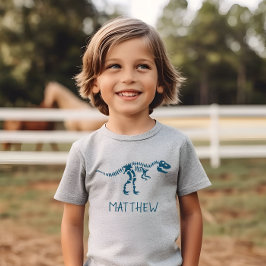 Kids Coola Dinosaur Gräver Skeleton Boys T Shirt