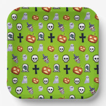 Kids Coola Halloween Thmet Party Tallrikar
