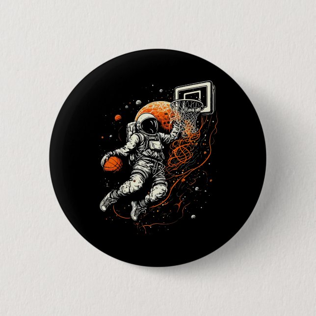 Kids Coola Space Basketball med Astronaut Knapp (Framsida)