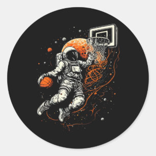Kids Coola Space Basketball med Astronaut Runt Klistermärke