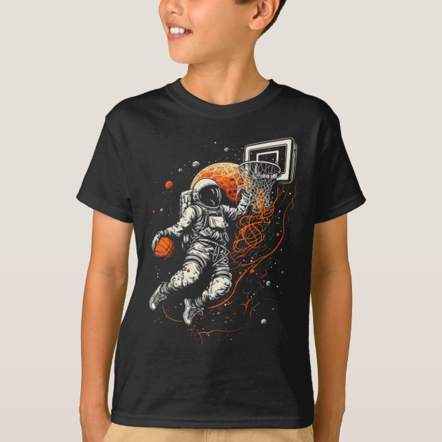 Kids Coola Space Basketball med Astronaut T Shirt (Framsida)