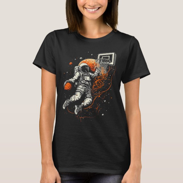 Kids Coola Space Basketball med Astronaut T Shirt (Framsida)
