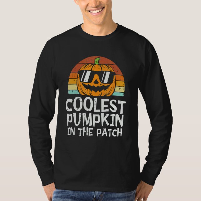 Kids Coolest Pumpkin In The Patch Halloween Boys G T Shirt (Framsida)