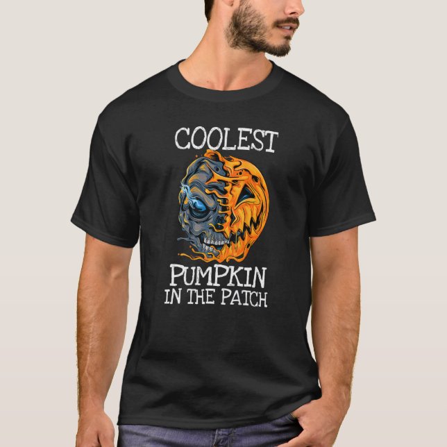 Kids Coolest Pumpkin In The Patch Toddler Boys Hal T Shirt (Framsida)