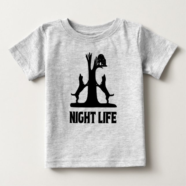 Kids Coon Hunting Night Life Hounds Treeing T Shirt (Framsida)