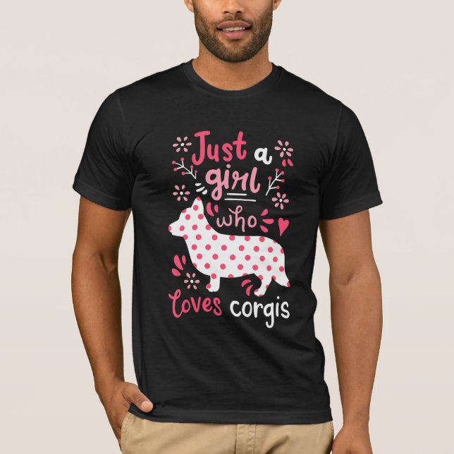 Kids Corgi Bara en Girl Corgis T Shirt (Framsida)