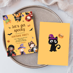 Kids Costume Halloween fest Cute Spooky Funny Inbjudningar