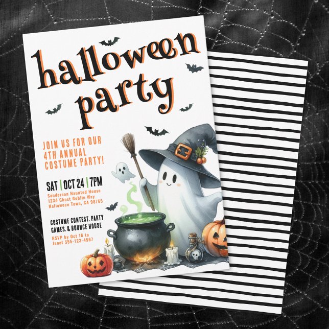 Kids Costume Halloween fest Inbjudningar (Kids Costume Halloween Party Invitation)