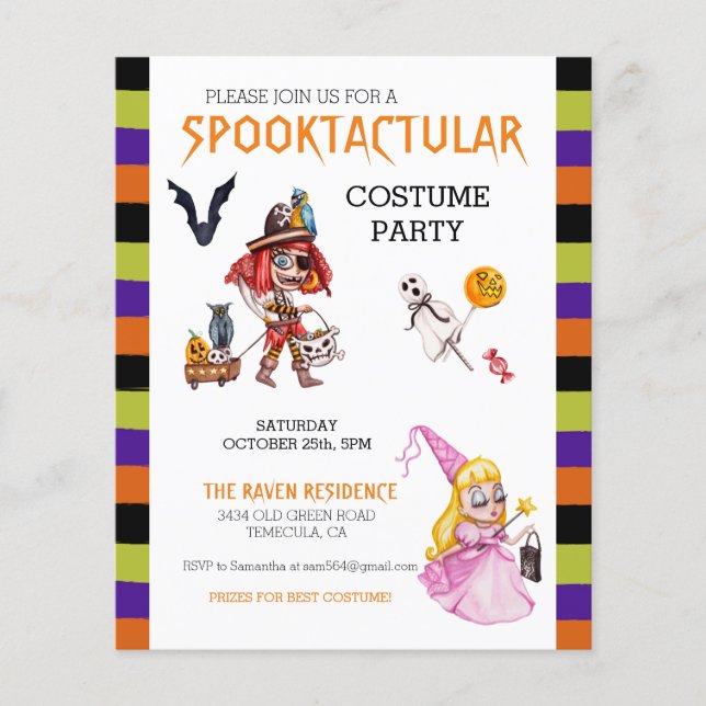 Kids Costume Party Halloween Bus eller godis (Framsida)