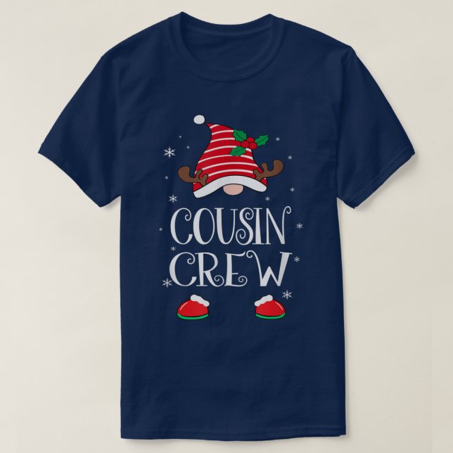 Kids Cousin Crew Gnome Reindeer jul Gnome Fa T Shirt (Design framsida)