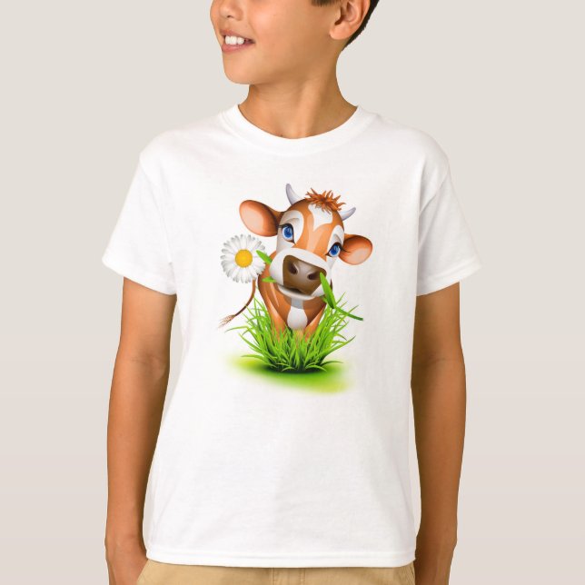 Kids Cow T-Shirt (Framsida)