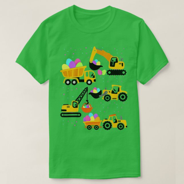 Kids Crane Lastbil Construction Funny Påsk Day Tod T Shirt (Design framsida)