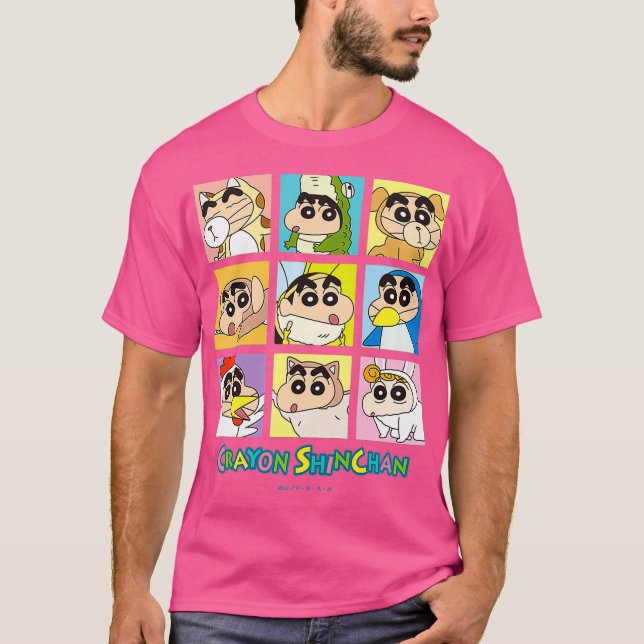 Kids Crayon Shinchan Transformation Animal T Shirt (Framsida)