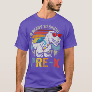 Kids Crush Pre-K Dinosaur Monster Lastbil tillbaka T Shirt